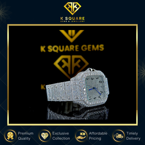 Meilleure collection de montres automatiques en acier inoxydable unisexe résistantes à l'eau avec verre saphir de luxe et diamants en moissanite - Product Image 3