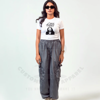 Haut court en coton tricoté vintage super doux de haute qualité, coupe ajustée, avec boutons diamants, pour femme, écologique, respirant, couleur unie