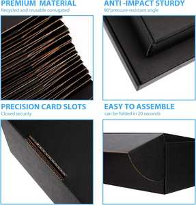 Cajas de Envío de Cartón Corrugado Negro Personalizadas para Pequeños Regalos, Embalaje Ecológico con Laminado Mate - Product Image 4