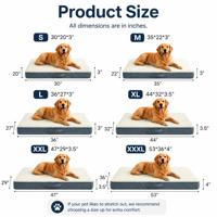 Matelas orthopédique de luxe XL pour chien, style mobilier, lavable, support robuste, écologique, pour grands chiens