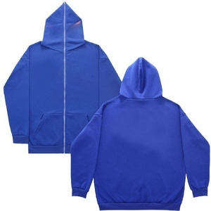 Sudadera con Capucha y Cremallera para Hombre, Tejida, de Color Sólido, Informal, para Otoño, Corte Regular - Product Image 4