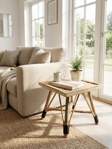 Modern Rectangle Wooden Side <b>Table</b> <b>Bedside</b> End <b>Table</b> <b>Rustic</b> Accent <b>Table</b> for Living Room Bedroom - Product Image 3