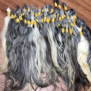 Ready To Ship Raw Hair Bundles Grey Bulk Hair 100% Natural Hair No Mixed No Tangle Vietnamese Wholesale Factory - Product Image 1
