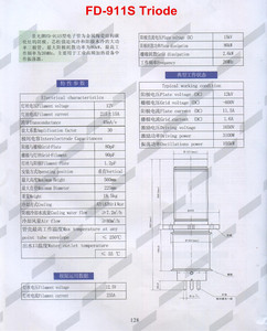 Triodo Electrónico <span class=keywords><strong>de</strong></span> Vacío <span class=keywords><strong>de</strong></span> Alta Frecuencia Duradero FD-911S, Tubo Triodo <span class=keywords><strong>de</strong></span> Potencia <span class=keywords><strong>de</strong></span> <span class=keywords><strong>Radiofrecuencia</strong></span> FD-911S - Product Image 3