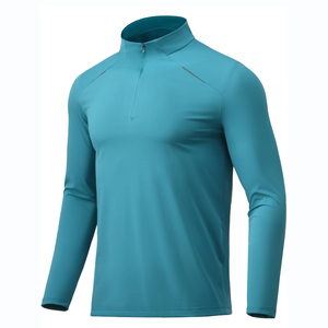 Sweat-shirt Homme à Col Zippé 100% Polyester, Confortable, Respirant, Séchage Rapide, Uni, Basique, Mélange Coton – Grande Vente - Product Image 4