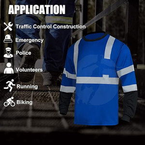 Factory Supply <b>Long</b> <b>Sleeve</b> High Visibility Workwear Breathable Material Reflective Detail For Field Workers Safety Shirt - Product Image 3