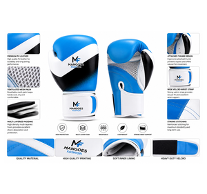 Wholesale Custom Leather Boxing <b>Gloves</b> <b>with</b> Hand <b>Grips</b> for Closure Unisex Premium Quality Training Equipment for Boxing & MMA - Product Image 6