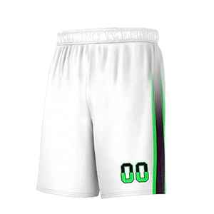 Camiseta de Baloncesto Sublimada Personalizada, Blanca, Verde y Negra, Cuello en V, Sin Mangas, Malla Transpirable, Nombre del Equipo 00, Impresión, Unisex para Adultos - Product Image 6
