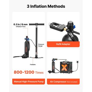 Bombola Subacquea Portatile da 1L, Mini Serbatoio Riutilizzabile per Respirazione Subacquea, 20 Minuti di Immersione, Alta Efficienza - Product Image 6
