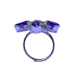 Wedding Wear 925 Sterling Silver Silver Plated Jewelry <b>Peridot</b> Amethyst Gemstone Women Wear fashionable <b>Ring</b> - Product Image 3