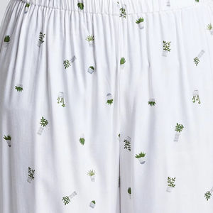 Conjunto de Pijama para Mujer, Estilo Moderno, Camisa y Pantalones Estampados Elegantes, Cintura Elástica, Verano, Personalizado, Térmico - Product Image 2