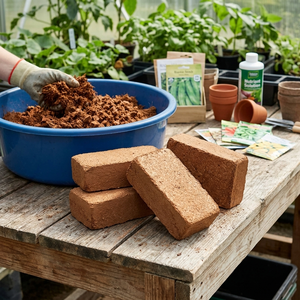 Coir Pith Briquette - Cocopeat Briquette - 650g Bulk Supply Coco Peat Trade Buyers Indian Supplier - Product Image 2