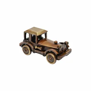 SHUBHAM Customized Vintage <b>Car</b> Figurine Brass Metal Model Gold Plated <b>Polished</b> Antique Decor Home Display Ornament - Product Image 3