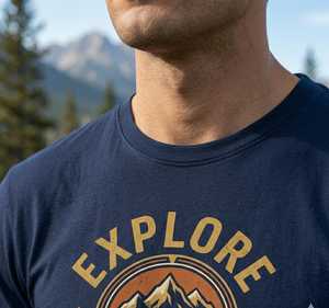 Camiseta Casual Clásica con Logo Frontal, Diseño a Cuadros, 100% Algodón Suave y Transpirable, Cuello Redondo, Manga Corta, 220g - Product Image 3