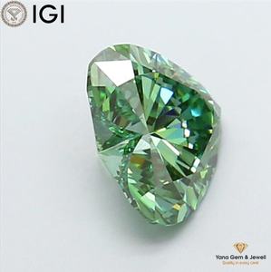 Diamant de laboratoire CVD certifié IGI, 3,00 carats, taille cœur, clarté VS1, couleur vert vif fantaisie, pour un chef-d'œuvre de qualité supérieure - Product Image 6