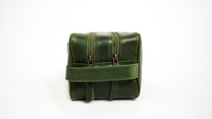 Neceser de Viaje Personalizado de Cuero Genuino Hecho a Mano, Bolsa de Aseo para Hombre, Organizador de Cosméticos y Artículos de Afeitado LYG-0199 - Product Image 4