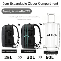 Sac à dos de compression sous vide extensible OEM avec pompe à air intégrée, double port USB, unisexe, antivol, pour voyages d'affaires avec serrure TSA