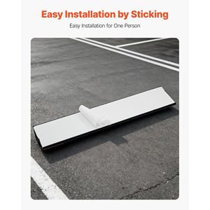 2 pièces de butées de stationnement réfléchissantes robustes de 18 pouces en PP, pour garage, aide au stationnement, guide-roues pour véhicules, blocs de guidage, pare-chocs - Product Image 5