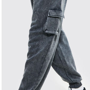 Pantalones Jogger para Hombre con Lavado Ácido y Logotipo Personalizado, Estilo Casual Ligero, Última Tendencia, Largo Regular - Product Image 5