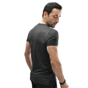 Custom <b>Black</b> Men's <b>Compression</b> <b>Shirt</b> Quick Dry Gym Workout Running Fitness Athletic Short Sleeve Performance Tee - Product Image 2