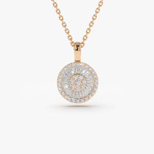 Pendentif Charme en Pierre Brillante de Qualité Supérieure, Plaqué Or 14K, Argent Sterling 925, Fait Main, Bijou Tendance, Idéal pour Offrir - Product Image 1