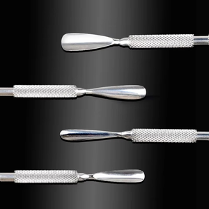 Custom Made Stainless Steel Manicure Use Pakistan Made Simple Design Double Sided Cuticle <b>Nail</b> Pusher HABI INDUSTRIES Wholesale - Product Image 5