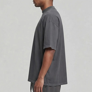 Camisetas de algodón duradero de primera calidad, ajuste simple para uso diario, cómodas, modernas, de calidad, para hombre, con hombros caídos. - Product Image 6