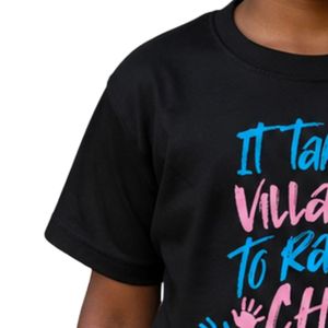 เสื้อยืดแขนสั้นลายกราฟิกสำหรับวัยรุ่นสีดำ พิมพ์ลายตัวอักษรสีสันสดใส คอกลม ลำลอง น้ำหนักเบา แฟชั่นทุกวัน เสื้อยืดเด็กชายเด็กหญิง - Product Image 3