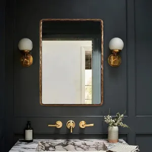 Handmade Copper Wall <b>Mirror</b> <b>Rectangular</b> Industrial Design Art Decor for Living Room Home Decor Single-piece Package - Product Image 1