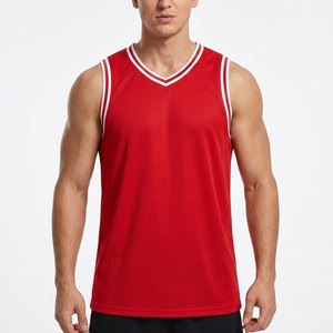 High Quality Custom Made Blank Basketball Jersey 100% Polyester Sleeveless Top Mesh Fabric OEM/ODM Service - Product Image 2