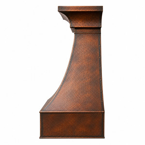 Campana extractora de cobre martillado clásica hecha a mano, diseño clásico, campana de cobre martillado, campana extractora antigua personalizable - Product Image 3