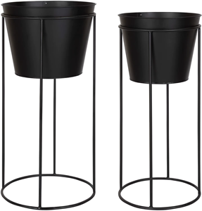 Maceta Cónica de Latón Antiguo Artesanal con Soporte de Hierro Negro, Macetero Alto para Plantas, Decoración Moderna para Esquinas del Hogar - Product Image 5