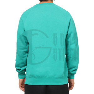 Sweat-shirt à col rond pour homme, mélange de coton, pull décontracté uni, haut en molleton à manches longues, streetwear, confortable à porter - Product Image 5