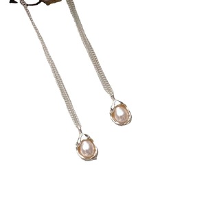 Collar con Colgante de Perlas de Agua Dulce Doradas de Diseño Coreano, Ligero y de Lujo, para Mujer, Collar Compacto y Moderno - Product Image 5