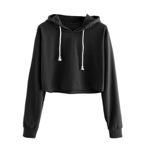 Sudadera con Capucha Corta de Invierno para Mujer, de Alta Calidad, con Diseño Personalizable, Transpirable, Estilo Urbano - Product Image 6
