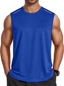 Men's Solid O-Neck <b>Sleeveless</b> Tank <b>Top</b> Spandex/Cotton Anti-Pilling Breathable Quick Dry Eco-Friendly Casual Gym Workout <b>Summer</b> - Product Image 1