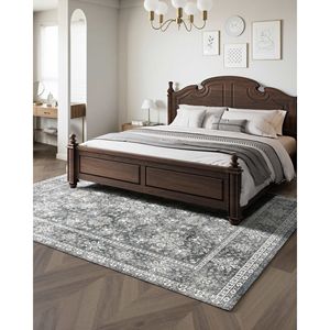 Tappetino Vintage grigio 8X10 ft Anti-Skid e resistente allo strappo Set di tappeti di grandi dimensioni - Product Image 4