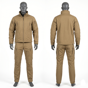 Mens Tactical Uniform 220 GSM Polyester Cotton Ripstop Olive Green Body <b>Camo</b> Sleeve Panels Custom Embroidery Print Logo - Product Image 4