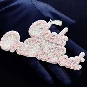 Colgante Hip Hop de Diseño Único con Diamantes Redondos de Moissanita y Circonita Cúbica, Joyería Brillante Disponible al Mejor Precio - Product Image 2