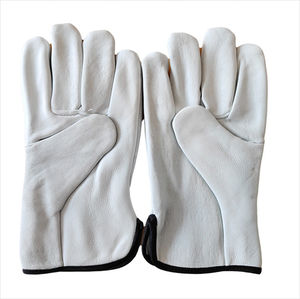 Guantes de Trabajo de Piel de Cabra con Logotipo Personalizado al por Mayor, Guantes Resistentes para Conducir Camiones, Trabajos de Almacén, Jardinería, Granja, Soldadura - Product Image 2