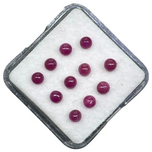 Rubí rojo natural de 3 mm, cabujón redondo, rubíes sueltos sin tratar, a precio de mayoreo, lote a granel para la fabricación de joyas, procedente de la India. - Product Image 6