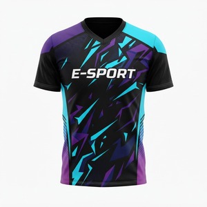 Maillot de jeu E-Sport par sublimation, uniforme d'équipe personnalisé, manches courtes, respirant, performance, vêtements de sport compétitifs - Product Image 4