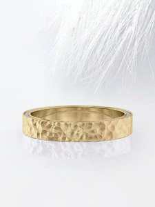 แหวนแต่งงานเพชรแล็บโกรว์สีขาวทองแบบตอกลาย - Product Image 1