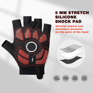 Gants de cyclisme mi-doigts hautement élastiques et respirants, pour sports de plein air, unisexes, en spandex, nouveau design, antidérapants, pour la course - Product Image 2