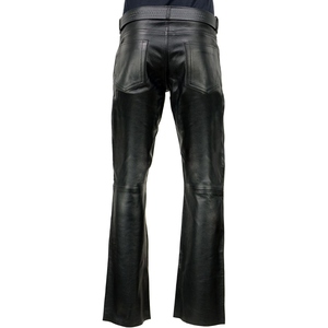 Custom <b>Men</b>’s <b>Leather</b> <b>Trousers</b> Slim Fit Motorcycle Pants Fashion Casual Streetwear Bottoms Private Label OEM Wholesale Supplier - Product Image 5
