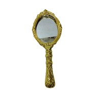 Miroir à main moderne en argent, de luxe, écologique, fait main, forme personnalisable, option logo client, cadeau d'anniversaire, haute qualité