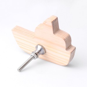 Wholesale Decorative Pine Wood Durable Kids Drawer <b>Knobs</b> Cabinet <b>Dresser</b> Pulls Ship Shape Cupboard <b>Knobs</b> - Product Image 3