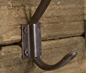 Premium Rustic Wooden Base and Black Metal <b>Hook</b> Stylish Home Decor And Wall Hanger Use For Practical Storage Solution - Product Image 2