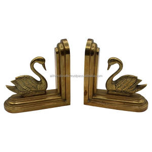 Brass Butterfly <b>Bookends</b> with Engraved Design and Ornate Finish – A Timeless Accessory for Book Lovers and Collectors - Product Image 2