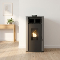 Poêle à granulés domestique PS-60 6KW avec contrôle WiFi intelligent, allumage automatique, sans fumée, pour le chauffage intérieur des appartements